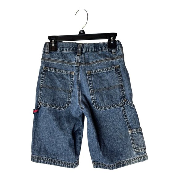 Tommy Hilfiger Shorts Boys 6 Blue Medium Wash Denim Cargo Jean Shorts Preppy - Picture 2 of 10
